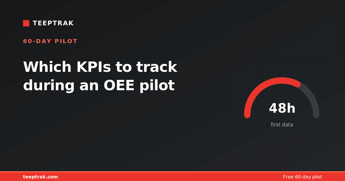 Which KPIs to track during an OEE pilot
