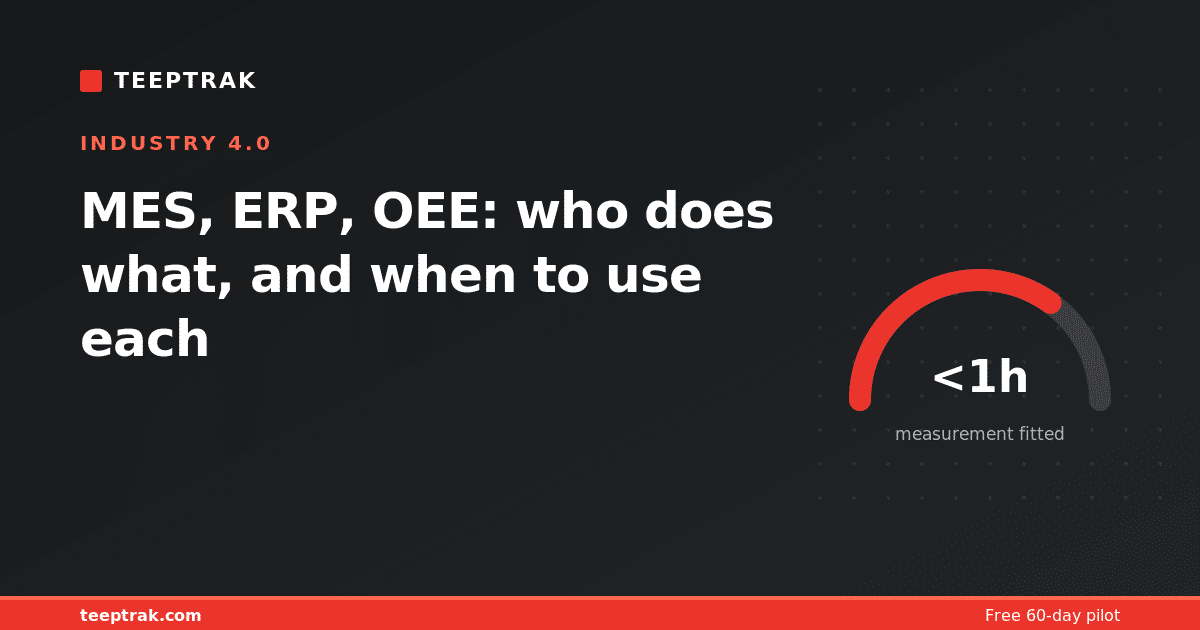 MES, ERP, OEE: who does what, and when to use each