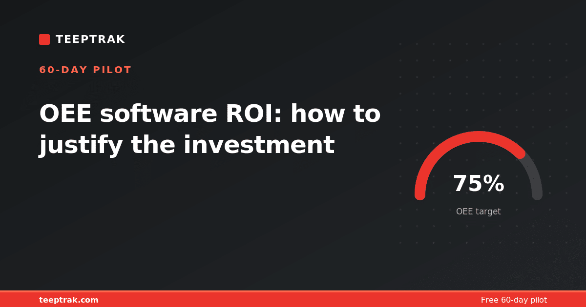 OEE software ROI: how to justify the investment