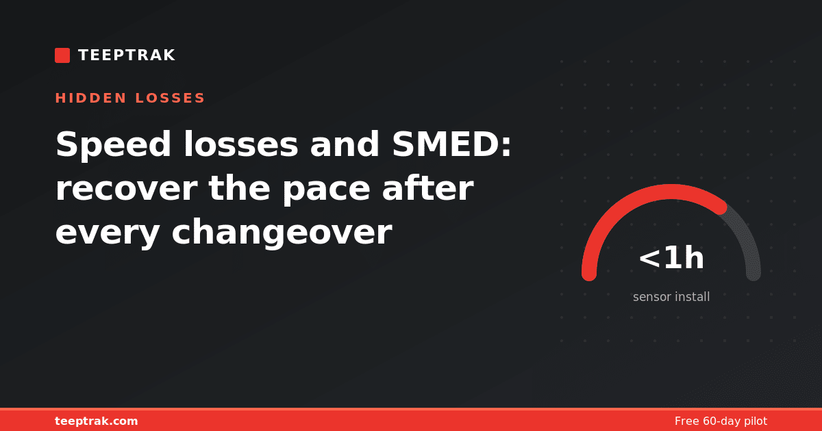 Speed losses and SMED: recover the pace after every changeover