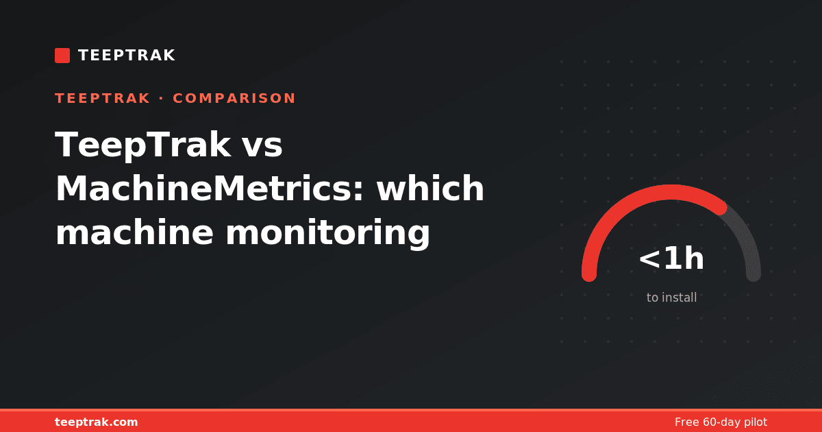 TeepTrak vs MachineMetrics: which machine monitoring approach fits your factory?